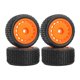 thumbnail image 2 of 4x Llantas RC Neumáticos Ruedas Repuestos Caucho Profesional DIY Modificado Reemplazo Naranja, 2 of 9