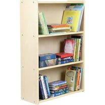 RRI Goods Montessori 42" H Birch Bookshelf with 3 Tier Shelves