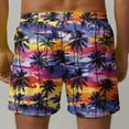 thumbnail image 5 of Jinhomg Beach Swim Trunks for Men Fashion Hawaiian Palm Tree Print Vacation Swimsuits Casual Comfy Elastic Drawstring Waist Board Shorts with Pockets Holiday Sales Multicolor XXXXL, 5 of 6
