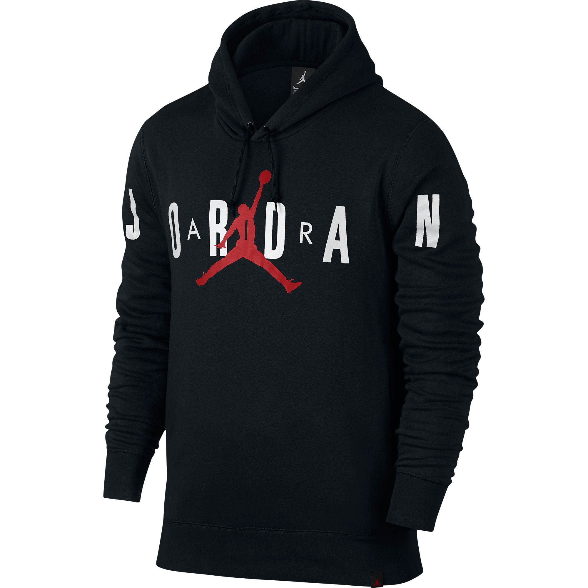Jordan Flight Fleece Graphic Men's Pullover Hoodie Black/White/Red