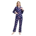 thumbnail image 7 of GLOBAL 100% Cotton Comfy Flannel Pajamas for Women 2-Piece Warm and Cozy Pj Set of Loungewear Button Front Top Pants, 7 of 7