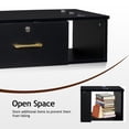 thumbnail image 4 of Hassch Wall Mounted Salon Station with Lockable Drawers, Black Hair Styling Floating Cabinet with Zinc Alloy Tool Holders, Barber Organizer Shelf for Beauty Salon, Barbershop or Home, 4 of 8