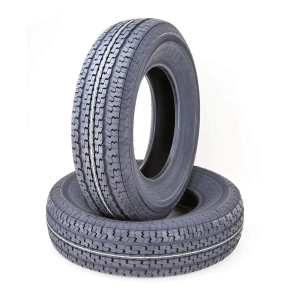 2 New Trailer Tires ST 215/75R14 8PR Load Range D w/Featured Scuff Guard