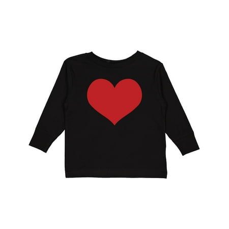 

Inktastic Red Heart Valentine Gift Toddler Boy or Toddler Girl Long Sleeve T-Shirt