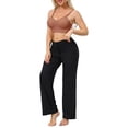 thumbnail image 2 of INSPIRE CHIC Women's Maternity Full Coverage Adjustable Buckled Straps Postpartum Nursing Bra V-Neck Wireless Bralettes M Brown, 2 of 4