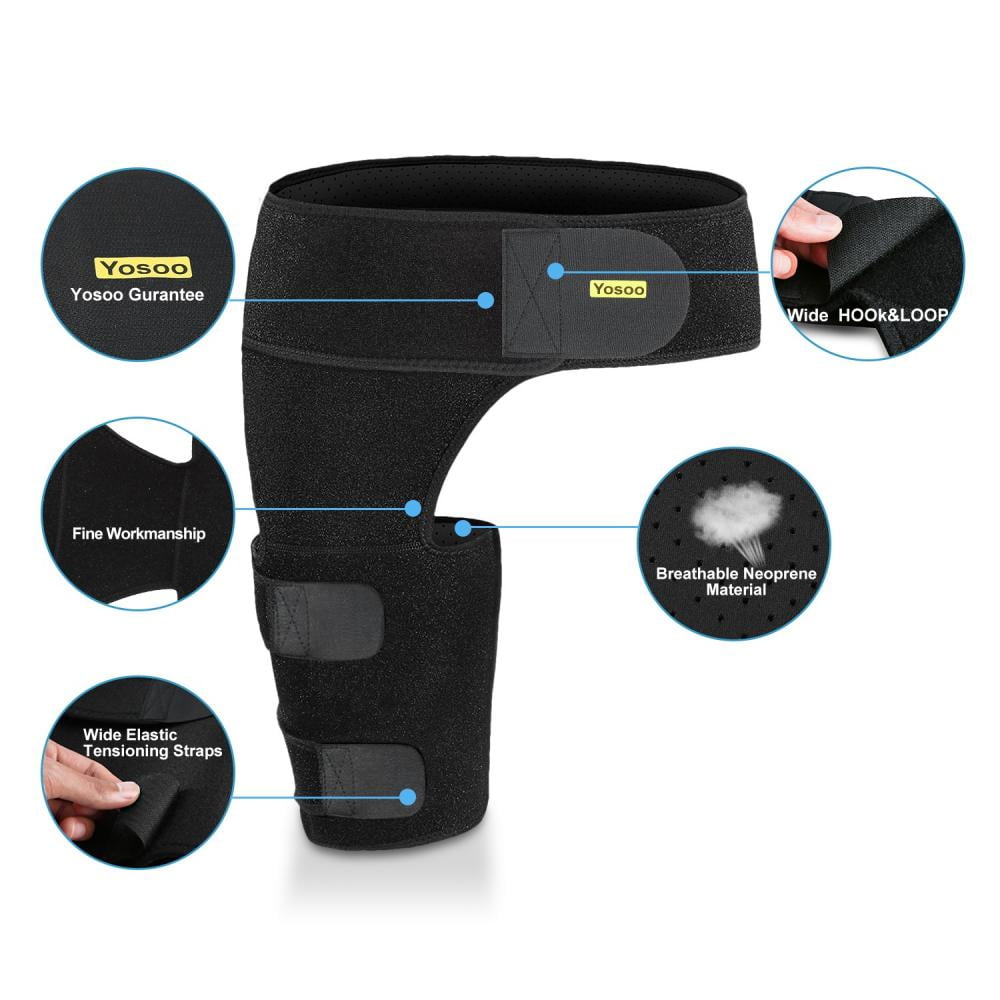 WALFRONT Thigh Compression Sleeve, Men & Women Hip Groin Sports Support