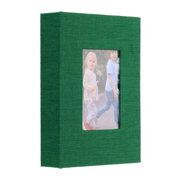 Small Photo Album, 4x6 Linen Cover Picture Book Hold 52 Photos, Green