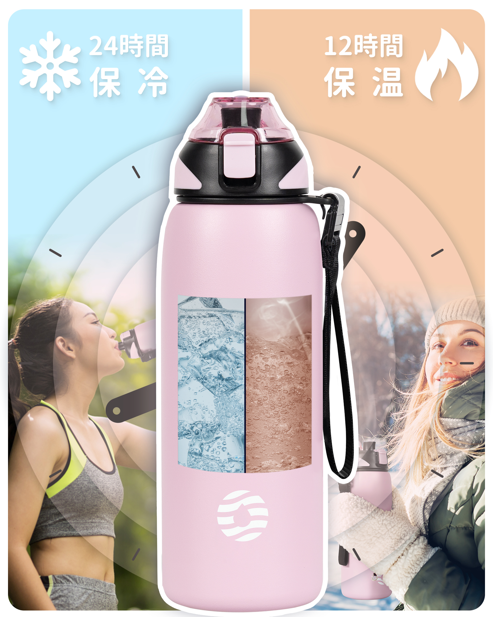  Fjbottle Insulated kids Water Bottle 14oz,Double Wall Vacuum  Stainless Steel Wide Mouth Sports Drinks Flask Keep Hot Or Cold,Leak Proof  BPA Free Travel Thermo Mug Suitable For Outdoor school : Home