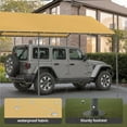 thumbnail image 3 of GOJOOASIS 10x20 Carport Heavy Duty Portable Garage Shelter Metal Car Canopy Tent with UV-Resistant & Weatherproof Top Cover for RV & Vehicles (Yellow, 10x20 Without sidewalls), 3 of 14