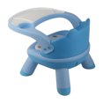 thumbnail image 4 of Sillas de comedor para niños, cómodas, con cojín sonoro, seguras, multifuncionales, ligeras, asiento elevador para bebés y niños, color azul, 4 of 14