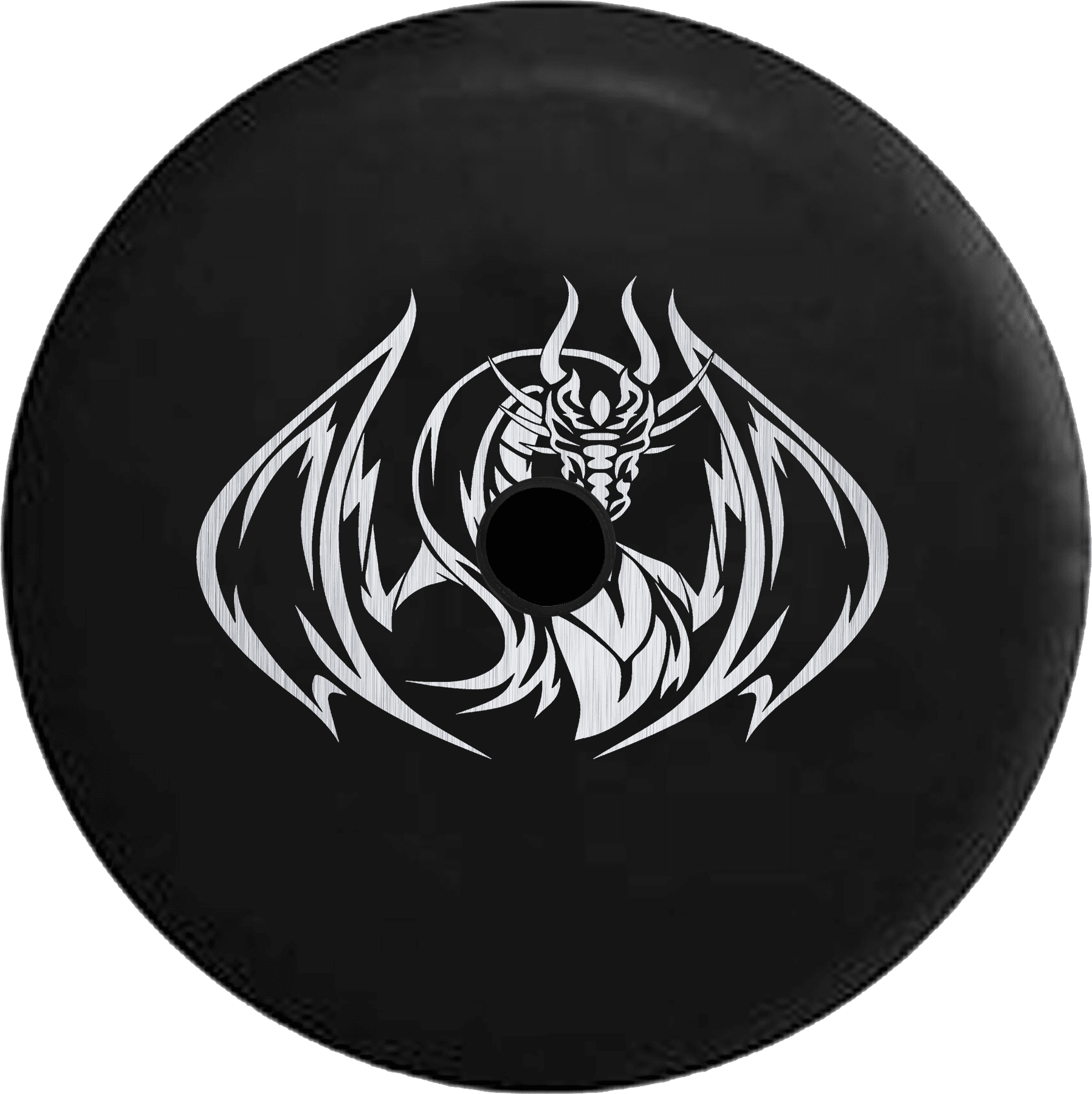 2018 2019 Wrangler JL Backup Camera Brushed Steel Tribal Dragon Silver