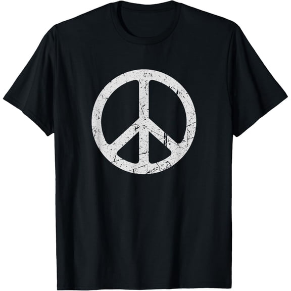 Peace Peace Sign for Men and Women T-ShirtMen and women, Black T-shirt, size: Extra large