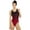 Red/Black, variant on Sporti Checkmate Wide Strap One Piece Swimsuit, High Cut, Unpadded, Athletic (Women’s)