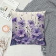 thumbnail image 2 of Chilfamy Pillow Covers Purple Flowers Throw Pillows, Outdoor Pillowcase Cushion Case Decor for Home Sofa Couch Bed PC-012 for Car Couch Bedroom White, 2 of 5