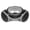 Silver, variant on Supersonic 3-Watt-RMS Portable Bluetooth CD Music System with Built-in Speakers, CD Player, AM/FM Radio, and Aux, Dual Power, SC-726BT (Red)