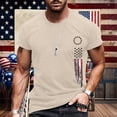 thumbnail image 5 of Men 4th Of July Independence Day Print Short Sleeve Round Neck Tennis T Shirt Floral Fashion Trend Bottoming Soft Casual Tee, 5 of 5