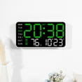 thumbnail image 4 of LED Digital Wall Clock with Calendar, Alarm & Temperature Display for Home Office Bedroom Living Room, Tabletop or Wall Mount, 1 Pack, 4 of 5