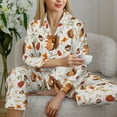 thumbnail image 6 of Honeii Squirrel print Women's Pajama Sets Long Sleeve Button Down Sleepwear Nightwear Soft Pjs Lounge Sets-XX-Large, 6 of 7