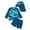 Dark Blue, variant on YDFCWXW Toddlers and Baby Boys' 3-Piece Rash Guard Swimsuits Kids Long Sleeve Sunsuit Swimwear Sets (Light Green, 3-6 Months)