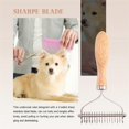 thumbnail image 2 of Pet Grooming Brush, 2 Sided Undercoat Rake for Dogs & Cats,Safe Dematting Comb & Deshedding Tool for, 2 of 5