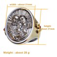 thumbnail image 6 of 925 Sterling Silver Virgin Mary Madonna Jesus Christ Cross Ring TA511 US Size 12, 6 of 15