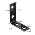 thumbnail image 5 of WellMade 1-1/2 Inch Corner Braces，Small Metal Joist Right Angle L Brackets for Wood with Screws,20 Pack, 5 of 7