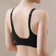 thumbnail image 3 of Yindaity Women's Seamless Bras No Underwire Scalloped Push Up Bras Soft Wireless Comfort Bralettes Full Coverage Everyday Bra Black,L, 3 of 4