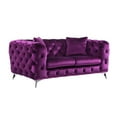 thumbnail image 2 of Bowery Hill Transitional / Modern Loveseat in Purple Fabric Finish, 2 of 4