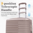 thumbnail image 5 of Tyethy Luggage Set 3 Pcs Hardshell Suitcase Luggage Set with 12" Cosmetic Case, Champagne, 5 of 14