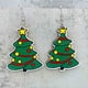 thumbnail image 2 of Árbol de Navidad Luces Pendientes de Madera Conjunto con Santa Claus Enano Muñeco de Nieve Colgantes, Aleación Acrílico Ligero Regalo de Fiesta para Mujeres, Niña, 2 of 4