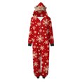 thumbnail image 2 of Odeerbi Matching Family Christmas Pajamas Sets Hooded Onesie Sleepwear Womens Cute Xmas Snow Print Plush Jumpsuit 2024 Long Sleeve Family Parent-Child Wear Loungewear Sleepwear Jammies for Mom, 2 of 6