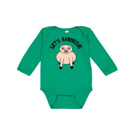 

Inktastic Let s Barbecue Pig Gift Baby Boy or Baby Girl Long Sleeve Bodysuit