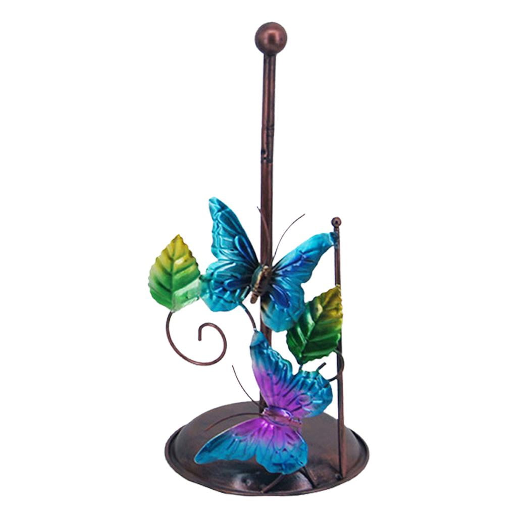 Free Standing Bathroom Toilet Paper Holder Stand Butterfly Decorative, Lavatory Kitchen Tissue Paper Roll Holder Modern for , Tissue Paper