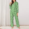 thumbnail image 2 of Sikiie Happy St. Patrick's Day Print Pajamas for Women Set, Womens Pajama Sets, Lounge Sets for Women, 2pjs for Women-Large, 2 of 7