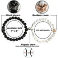 thumbnail image 5 of Pulseras De Pareja De Corona Pulseras De Cuentas Magnéticas De Piedra Natural Regalos Para Amigos De La Familia Methold AP007125-05, 5 of 5