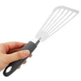 thumbnail image 2 of GOOHOCHY Espátula de metal para pescado Espátula ranurada de acero inoxidable Espátula para carne para voltear queso a la parrilla, 2 of 7