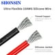 thumbnail image 2 of Shonsin Carrete de alambre de silicona calibre 10, 50 pies, negro, extremadamente flexible, cable automotriz de 10 AWG, 1050 * 0,08 mm, cobre trenzado estañado (5,3 mm2), alta temperatura, 392?/200? C, 2 of 5