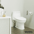 thumbnail image 6 of TOTO® WASHLET® S300e Electronic Bidet Toilet Seat with EWATER+® Cleansing, Round, Cotton White - SW573#01, 6 of 13
