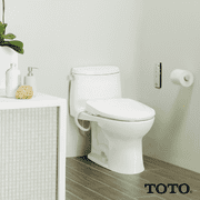 TOTO® WASHLET® S300e Electronic Bidet Toilet Seat with EWATER+® Cleansing, Round, Cotton White - SW573#01