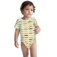 thumbnail image 3 of Balery Colorful Mustache Pattern Baby Climbing Clothes Infant Bodysuit Cute Infant Bodysuit Baby Romper-9M, 3 of 7