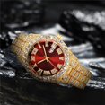 thumbnail image 3 of Nuevo Reloj De Cuarzo Con Correa De Acero Hip Hop Business Para Hombre Con Diamantes, 3 of 4