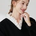 thumbnail image 2 of LoudSung Fake Collar Detachable Half Shirt Blouse False Collar Cardigan Ruffle V Stand Type for Women Girls, 2 of 7