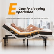 Adjustable Bed Frame Queen with Massage, Wireless Remote, Head Foot Incline, USB, Underbed Light Easy Assembly, Zero Gravity, Bed Frame Basic with Quiet Motor
