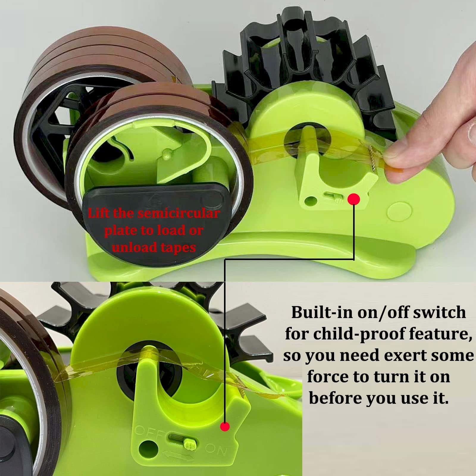 Goowood Heat Tape Dispenser for Sublimation Semi-Automatic Multiple Roll Cutter for Heat Transfer Masking Tape with 1 and 3 Inch Roller Core