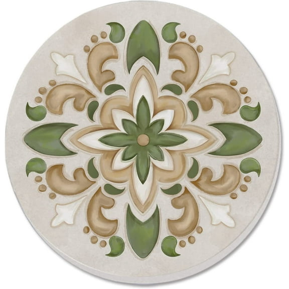 Absorbent Stone Beverage Coasters - Set of 4 - Mandala 6