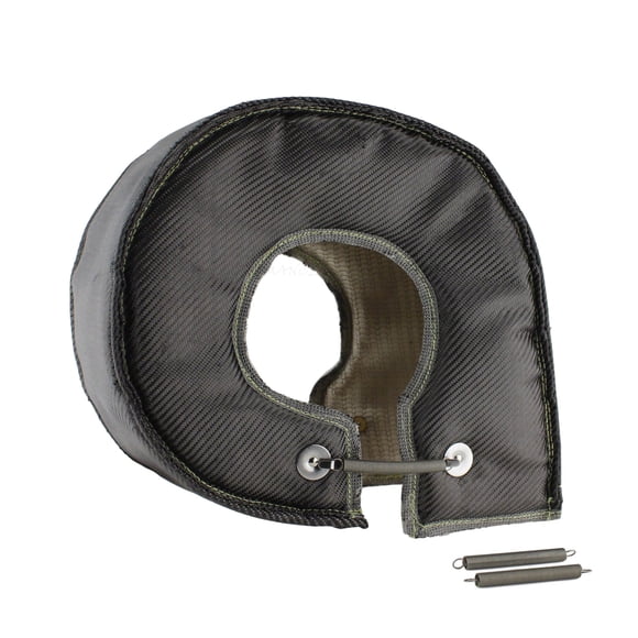 JC Performance Products Couverture Turbo en Fibre de Carbone Basalte Noire Doublée en Maille