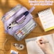 thumbnail image 2 of Estuche para Lapices de Gran Capacidad con 4 Compartimientos, Organizador de Papelería para Oficina Trabajo (Morado), 2 of 4