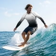 thumbnail image 6 of Xidunhg Men's Rash Guard Long Sleeve Shirt UPF 50 Sun Protection Quick Dry Moisture Wicking Lightweight for Swimming Surfing Outdoor White Gradient Darkgrey S, 6 of 9