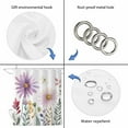 thumbnail image 3 of Purple Flowers Blossom Shower Curtain Set - Standard 72" x 72" Washable Bathtub Curtain with 12 Hooks, Spring Pastoral Garden Wildflowers Waterproof Fabric Stall Shower Curtains for Bathroom Décor, 3 of 6