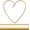 18K Gold Plated - 1.4" inch, variant on Heart Hoop Earrings for Women - 925 Silver Plated Wire Threaders